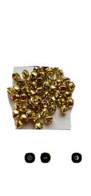 GLOCKEN 0,5'', GOLD, 50 STCK., BASTELN, SCHMUCKHERSTELLUNG, URLAUBSDEKORATION, KRÄNZE