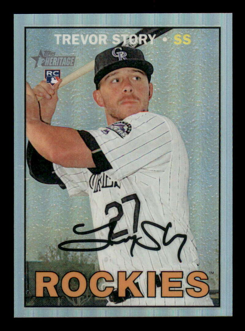 2016 Topps Heritage High Chrome Refractor #707 Trevor Story /567 RC #565