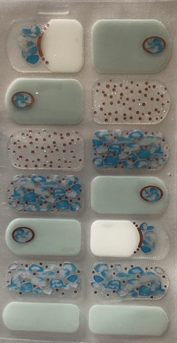Stick On Nails Polish Strips Pack Of 5 Blue Theme Colour 05 Nail Wraps Stickers - Picture 6 of 7