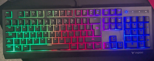 Rapoo V52S Gaming Backlit Membrane Keyboard Black QWERTY Starter Gaming Keyboard - Picture 6 of 9