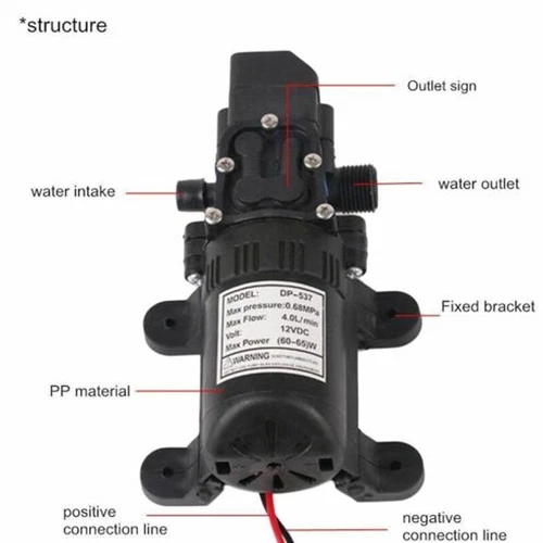 12V 130PSI Water Pump Pressure Diaphragm Self Priming Pump for RV Boat Caravan - Picture 10 of 20