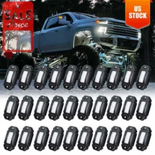 30Pods White LED Rock Light Pods Underbody Glow Lamp Offroad Truck SUV Pickup