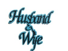 Husband Wife Cardstock Words with Backgrounds Die Cuts Scrapbook-6 Pieces