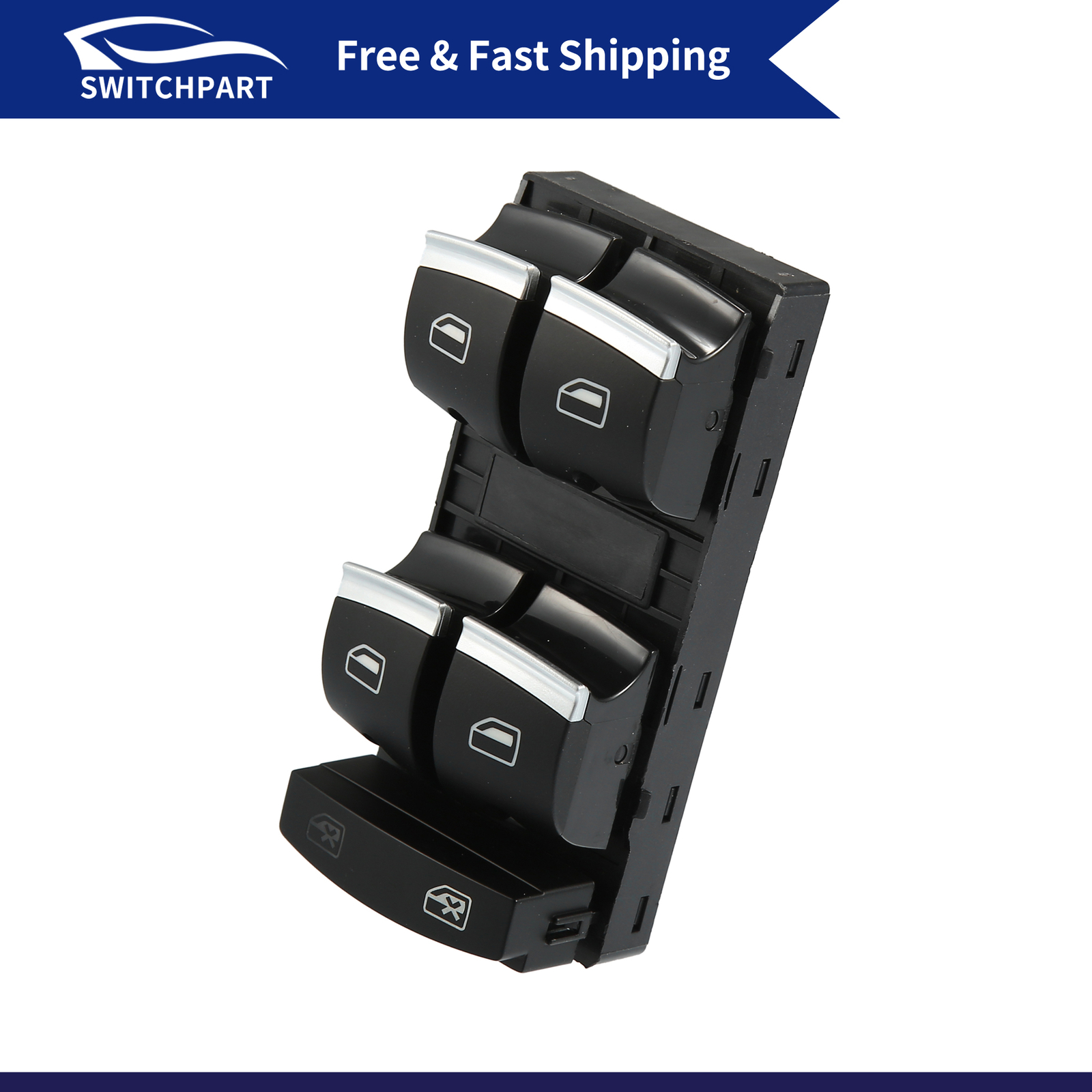Front Left Master Door Window Switch for Audi A3 A4 A6 S6 RS6 Q7 4F0 959 - 1 pcs