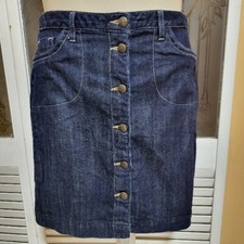 Tommy Hilfiger Ladies Denim Button Front Jean Skirt - Size 10