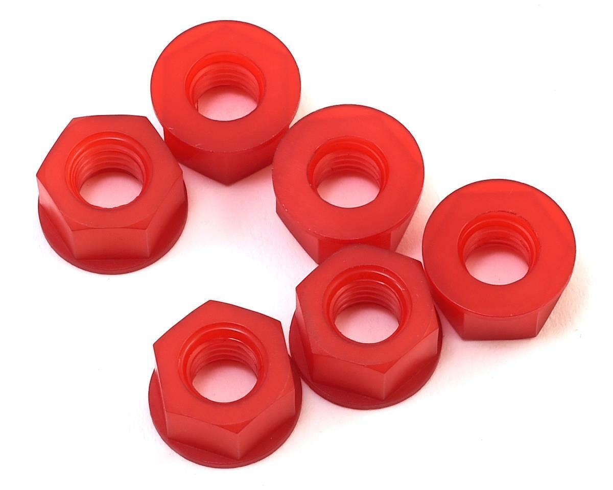 RJ Speed Solid Nylon Diff Nuts Red 1/4-28 (6) [RJS7219]