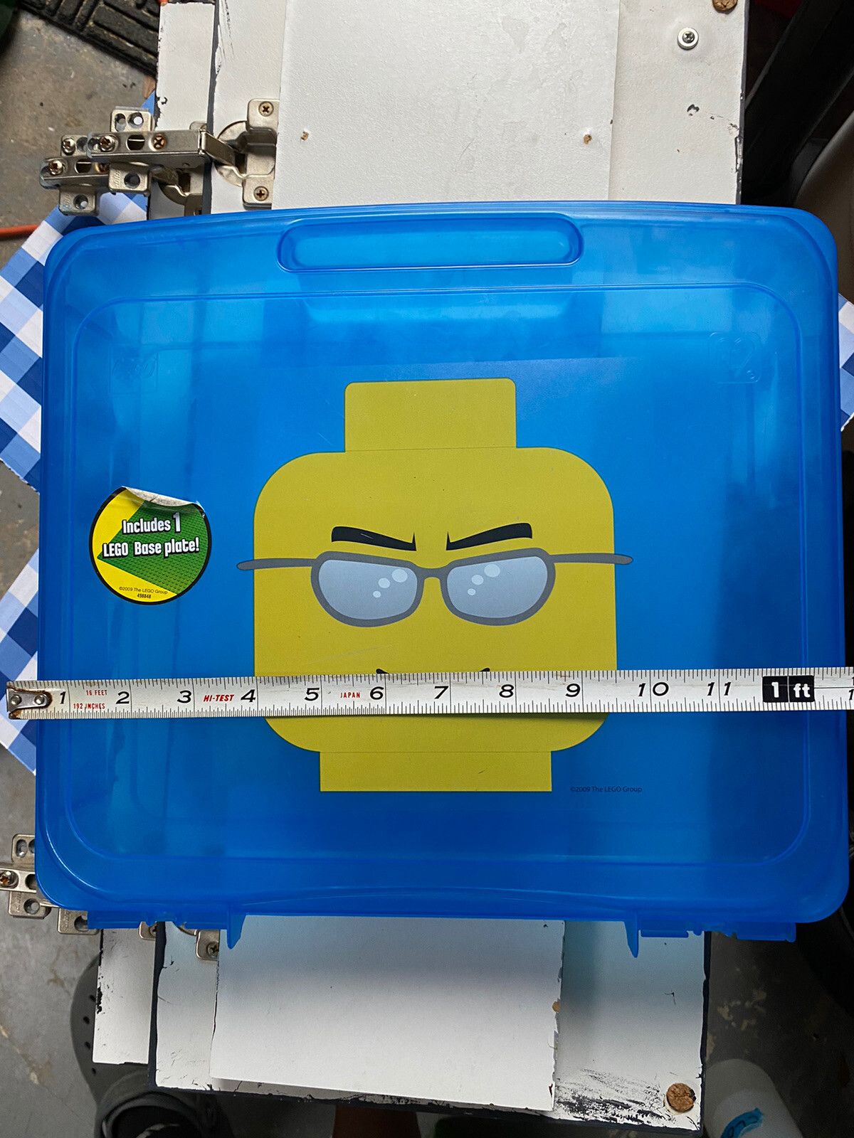 lego storage box with base plate
