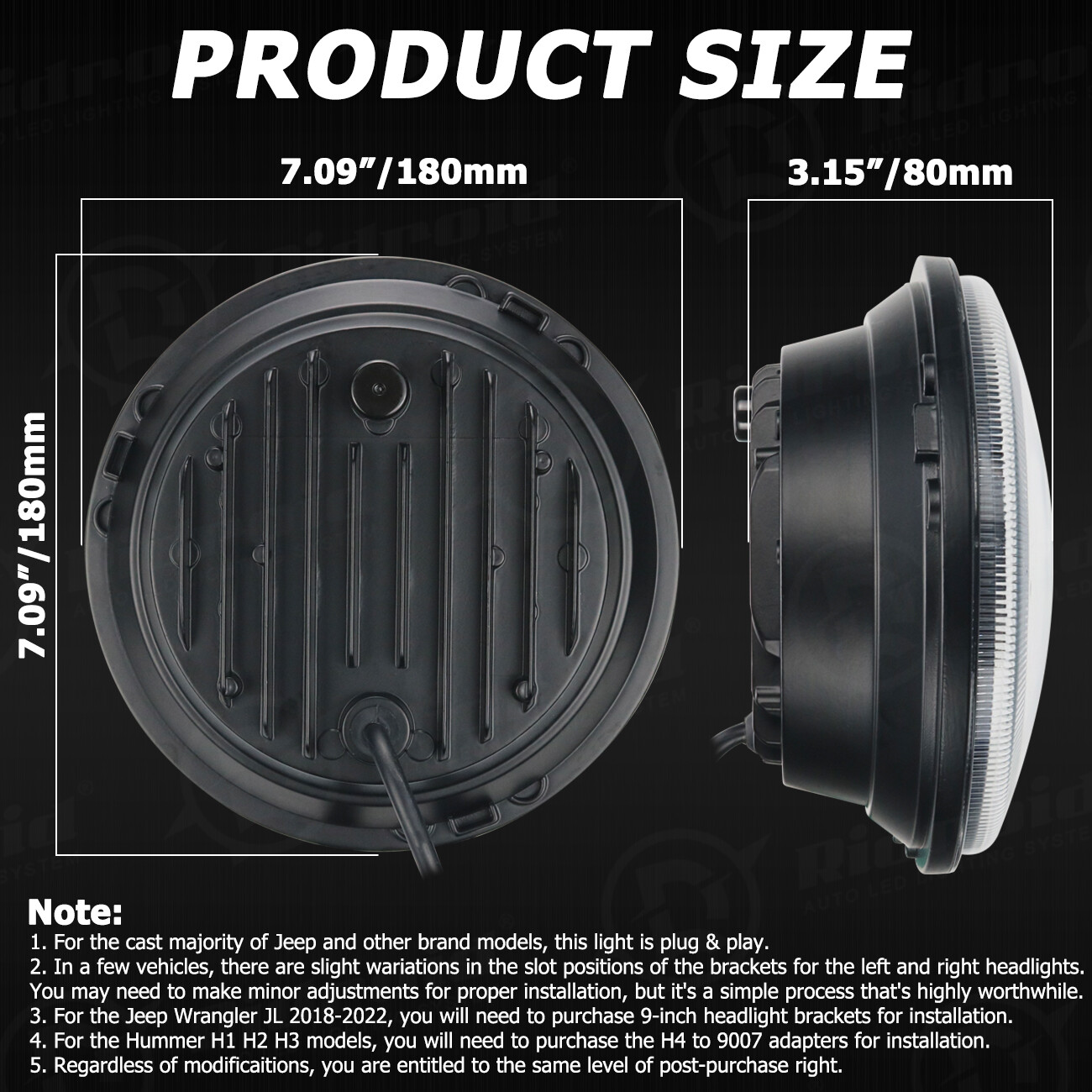 For Jeep Wrangler JK 7" Halo LED Headlights Fog Turn Lamps Tail Lights Combo Kit