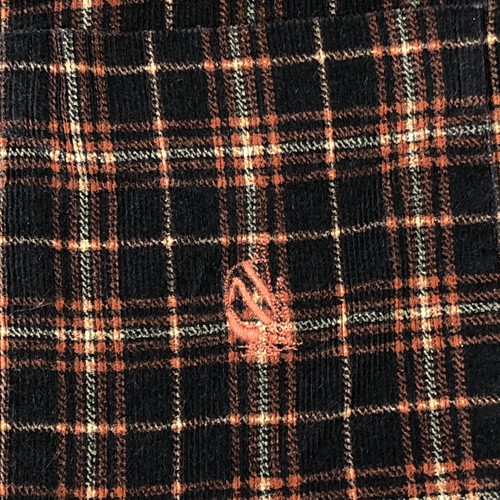 Vintage Nautica Shirt Mens L Navy Orange Plaid Long Sleeve Button Down Corduroy - Picture 3 of 14