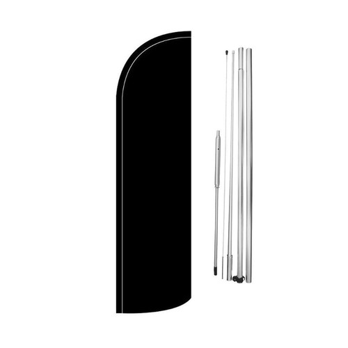 Solide schwarze Bande Flatterfeder Flagge | 3 Fuß B x 11,5 Fuß hoch - Bild 2 von 3