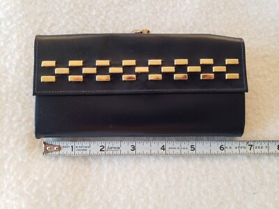 Vintage Princess Gardner Cowhide Navy Blue Wallet