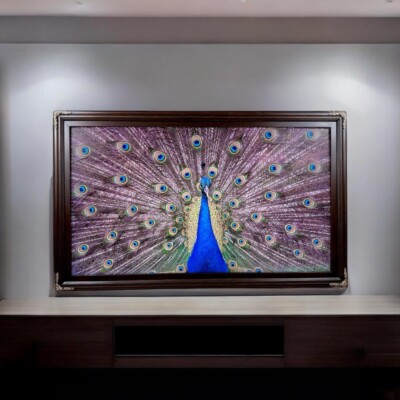 32'' to 75'' inch Ornate frame for Samsung The Frame TV, Dark Walnut with Gold