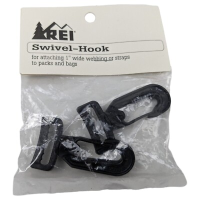 REI Hiking Camping 1in Swivel Hook 2 Pack Gear Accessory New Carabiner OEM