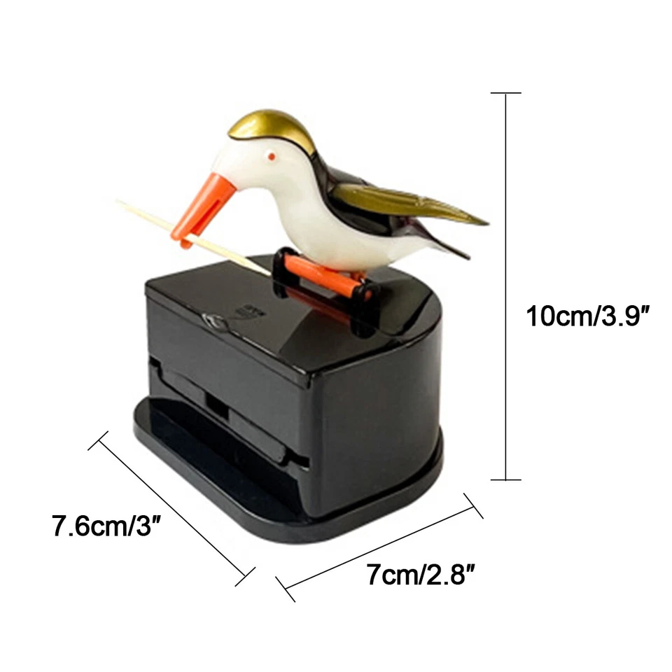 Toothpick Holder Dispenser Cute Bird Intelligent Automatic Toothpick Box Home - image 2 of 4