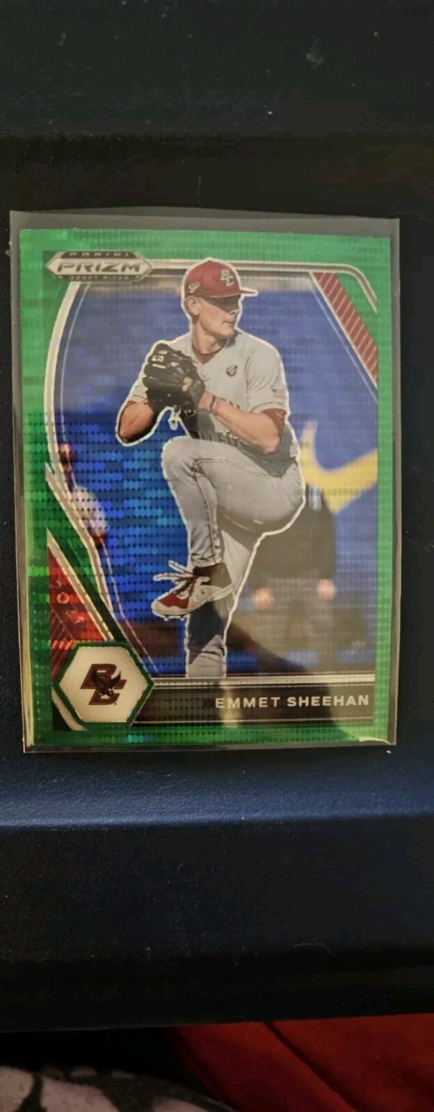 2021 Panini Prizm Draft Picks - Green Pulsar Prizm #PDP192 Emmet Sheehan (RC)