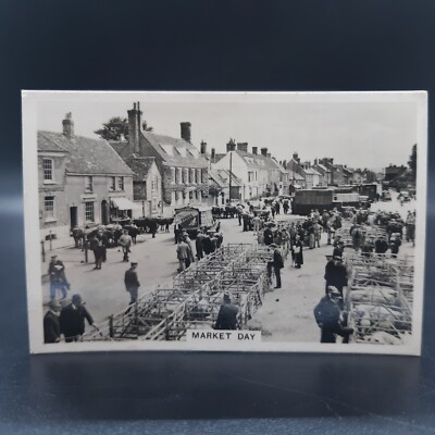 1938 Our Countryside #6 Market Day Senior Service Cigarette Photo Card