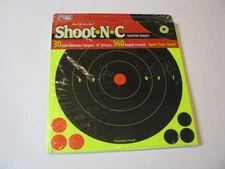 Birchwood Casey Shoot N C 8 Inch Bullseye Reactive Shooting Targets 30 Pack NEW