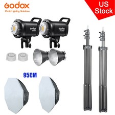 US 2 Godox SL60IID LED Video Light LED Studio Light 95cm Softbox 2m Stand Kit