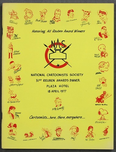 National Cartoonists Society 31st REUBEN AWARDS DINNER Program Book, VFine, 1977