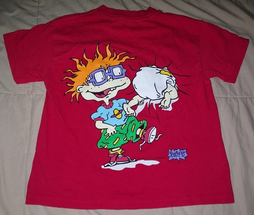VTG 1997 RUGRATS T SHIR BOYS 7 YOUTH 90s NICKELODEON TOMMY CHUCKIE DOUBLE SIDED - Picture 7 of 7