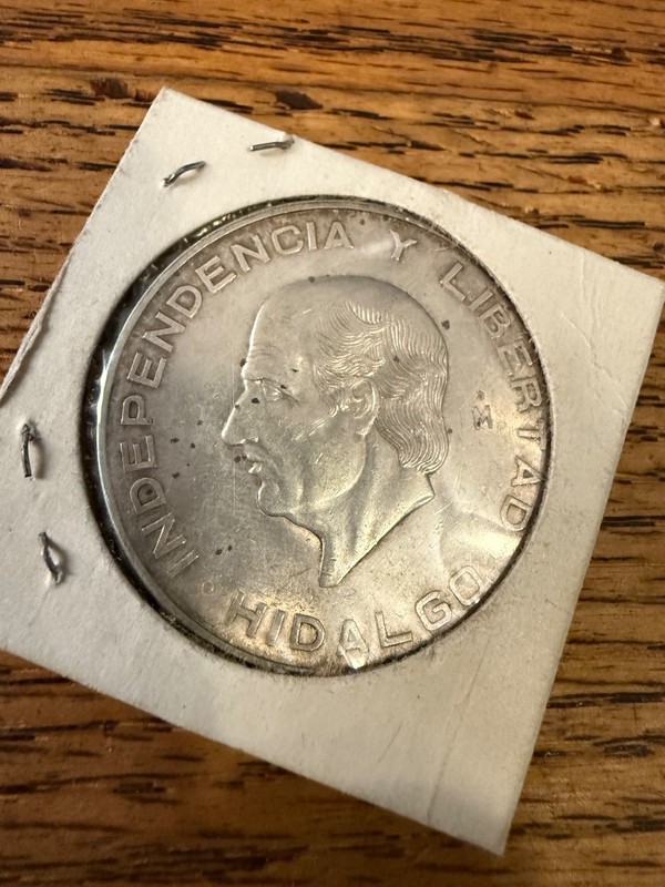 1955 Mexico 10 Peso .900 Silverr EXF