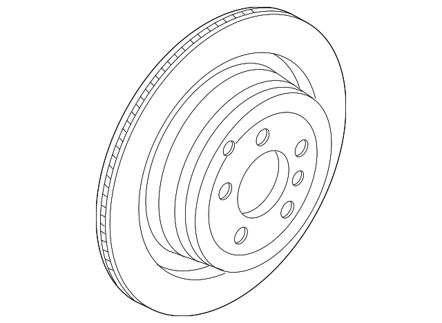 Rotor de freio traseiro Land-Rover genuíno LR3 LR4 Range Rover Sport LR189034 - Imagem 2 de 3