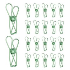 50Pcs 1.26" Paper Office Binder Clips, Metal Paper Clamps, Green
