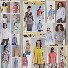 Butterick UNCUT! U-PICK! Misses Miss Ladies Tops Blouses Shirt Sewing Patterns
