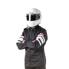 RaceQuip 121005RQP 121 Series Fire Suit Jacket, SFI-5, Black, L
