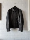 BOSS Hugo Boss Men's Leather Bomber Jacket Black Size EU 50 US 40R