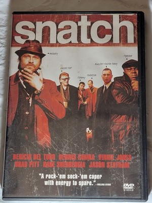 Snatch DVD Guy Ritchie Brad Pitt Jason Statham Benicio Del Toro Used Good