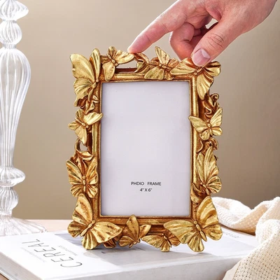 Cadre papillon en relief 3D r��sine 4x6 pouces support photo pour salon bureau - Photo 1/4