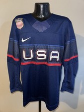 Men  s Nike 2022 Olympics Team USA Replica Hockey Navy Jersey Medium NWT 140