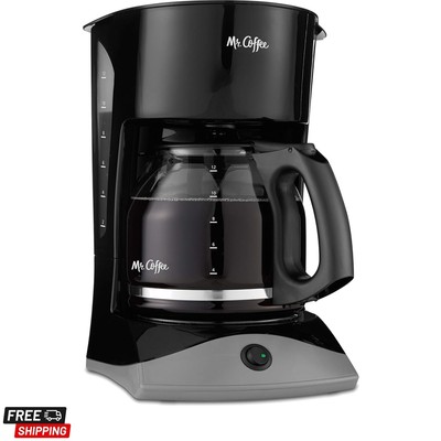 Black Coffee Maker, 12 Cups, with Auto Pause and Glass Carafe, Perfect for Ho...