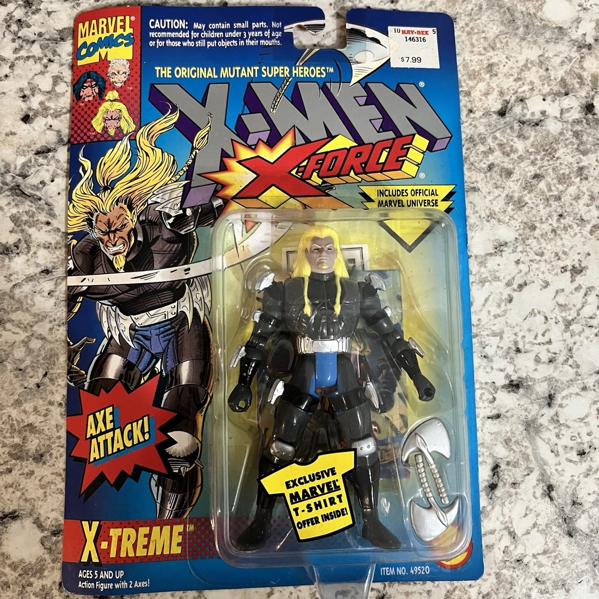 Marvel X-Men X-Force X-TREME Adam-x figure Axe Attack 1994 Toy Biz