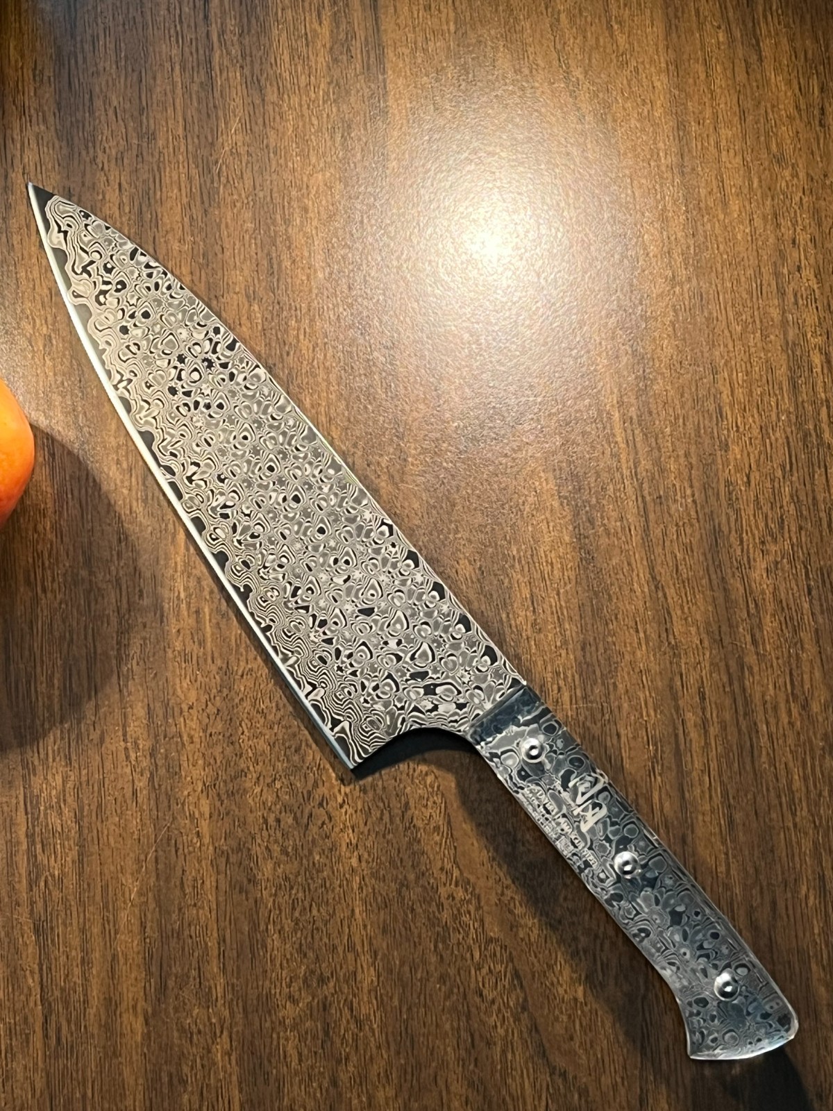 Tonggang 8" Chef Knife 45-Layers Damascus Steel Blacken