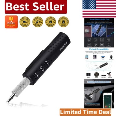 Mini Bluetooth 5.0 Wireless Aux Adapter with Dual Pairing & Built-in Microphone