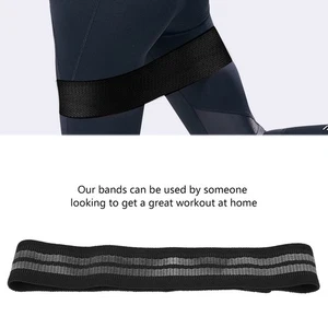 (L) Bande de résistance Bande de hanche Exercice Loop tissu non glissade 3 Tailles pour