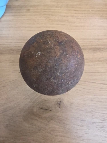 Antique Civil War Cannon Ball 4-lbs, 3" - Metal Detector Find