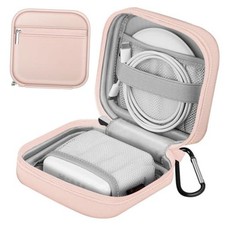 Charger Case for MacBook, Small Electronic Organizer Pouch Bag Pink