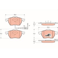 Bremsbelagsatz Scheibenbremse TRW GDB1403 Cotec FüR Seat Skoda VW Vw (Svw) Audi