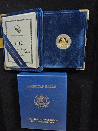 🌟 2012 $5 1/10 oz American Gold Eagle PROOF Coin BU UNC w/ COA