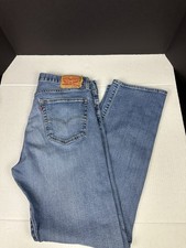 Levis 501 Jeans Mens Size 36x34 Light Blue Button Fly Straight Leg Denim Pants