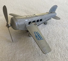Paya Junkers Ref 601-5 Tin Toy Airplane Reproduction in Silver 1979 of 5000
