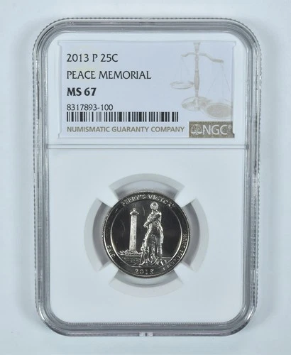 2013-P Washington Quarter Peace Memorial America The Beautiful MS67 NGC *0814