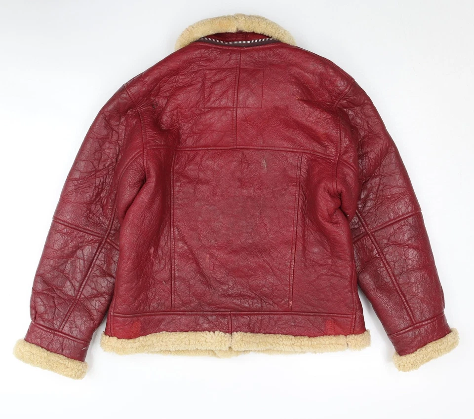 Walter Darrucci Women's Red Biker Jacket 2XS - Image 2 of 4