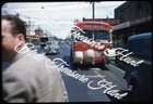 New Zealand Bus Street Scene Signs 35mm Slide 1950s Kodachrome Baby Strollers — photo 1