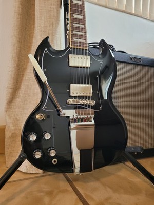  Left-Handed Epiphone Custom/Standard SG Guitar W/case Lefty Maestro Tremolo 