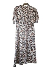 Time and Tru Women  s Animal Print Kimono Short Sleeve Size S-M Lightweight Cover