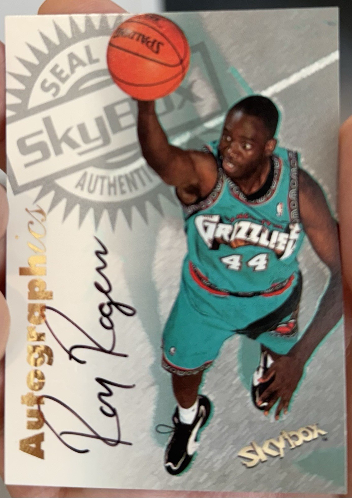 SkyBox 1997-98 Skybox Premium Autographics Roy Rogers Grizzlies #A45